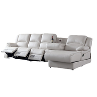Nouvel arrivage Fauteuil de canapé électrique relaxant inclinable Chaises de canapé en cuir véritable à commande manuelle