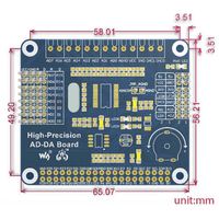 Outlet Pabrik OEM PENPOS Modul AD/DA Presisi Tinggi ADS1256 DAC8552 Untuk Papan Ekspansi AD DA rasp