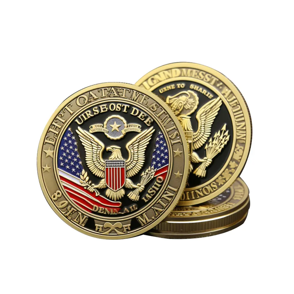 מזכרות לקידום מכירות מטבעות מתכת הנצחה ניתנות להתאמה אישית של מתנות לוגו דו צדדיות