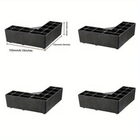 Pieds de meubles en plastique en forme de L de 50 mm de haut pour canapé, table basse, lit et meubles rectangulaires - Fabriqué en Chine