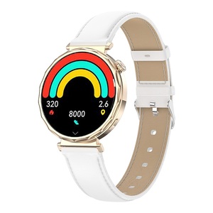 Femmes Gx200 vente en gros sport rond Smartwatch double BT sport Push fonction de téléphone Design élégant IP67 bracelet en cuir étanche - Product Image 1