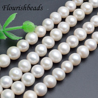 Bonne qualité perle nucléée d'eau douce naturelle forme ronde perles en vrac pour bijoux collier Bracelet fête cadeaux faisant