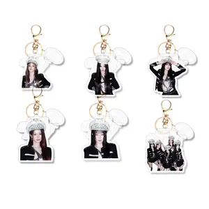 KPOP  G I-DLE Acrylic Keychain 2ND Full Album Character Pendant Keyring Bag Accessories YUQI MiYeon MINNIE Fans Collection Gift