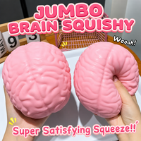 Jouet Squishy Cerveau Géant d'Halloween en TPR, à Rebond Lent, Anti-Stress et Relaxant pour l'Anxiété, 14 ans et plus