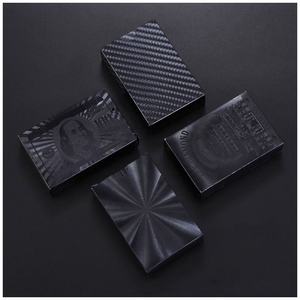 Set Poker Logo permainan kustom pabrik dicetak kualitas tinggi permainan kartu kertas seni standar untuk permainan dewasa warna biru - Product Image 4