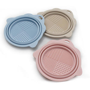 وعاء تنظيف فرش المكياج من السيليكون متوفر، حصيرة تنظيف قابلة للطي ووسادة إسفنجية لتنظيف أدوات المكياج - Product Image 6