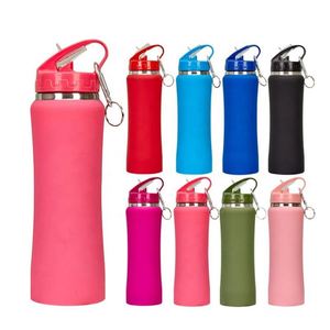 350ml 600ml 750ml Custom Sport Hot/Cold Colored Double-Walled Insulated 18/8 Stainless Steel Cups Straw <b>Top</b> Portable Letterpress - Product Image 1