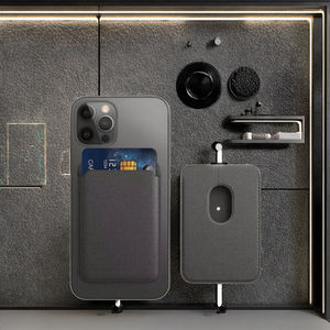 Tas Aksesori tempat kartu MagSafe Magnet kuat Super mewah tas magnetik kulit bisnis untuk hadiah promosi bisnis - Product Image 4