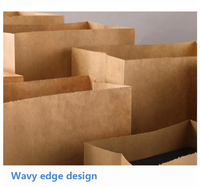 Sac en papier kraft 70-120 g/m², kraft naturel, pour plats à emporter