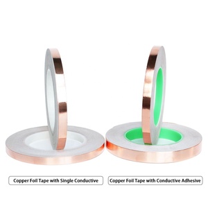 Высокотемпературная термостойкая токопроводящая клейкая лента из медной фольги для защиты от электромагнитных помех (EMI/RFI) и сигнальных помех, для использования с витражами, защищающая от улиток и слизней. - Product Image 2