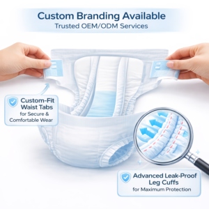 Vente en gros de couches jetables pour adultes, 1500 ml, haute absorption, tailles <span class=keywords><strong>M</strong></span> L XL, logo personnalisé en usine, OEM ODM, couches de nuit, usage <span class=keywords><strong>m</strong></span>édical - Product Image 2
