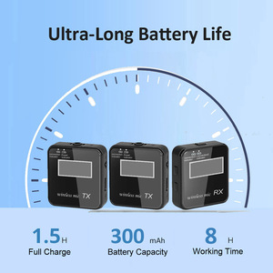 Microphone lavalier sans fil 2.4G avec boîtier de charge Mini micro portable longue distance pour caméra enregistrement vidéo suppression du bruit - Product Image 4