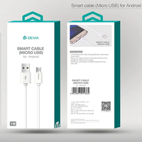 Devia 1M Blanc USB 2.0 vers Micro USB 5V 2A Cuivre pur TPE Câble de charge de téléphone portable pour Android Câble de données de haute qualité