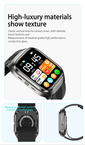 Montre intelligente S17 avec suivi de la santé ECG SOS, pompe à air, mesure de la pression artérielle, suivi de la forme physique, écran AMOLED 2,06 pouces - Product Image 6