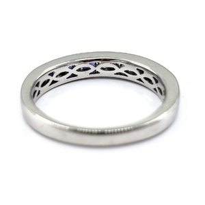 Chine Usine Fabrication 18k Or Blanc Véritable Diamant Bleu Saphir Gemme De Mariage Large Bague En Or Pour Les Femmes - Product Image 3