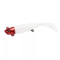 Produits phares LUTAC – Appât de pêche 3D œil de poisson personnalisable de haute qualité, 92 mm, 16 g, en plomb souple, lumineux pour la nuit, une tête deux queues