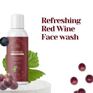 Nettoyant Visage au Gel de Vin Rouge Éclaircissant Anti-Imperfections Nettoyage en Profondeur pour Peaux Mixtes et Grasses avec Logo Vernis Mat - Product Image 1