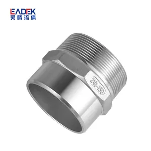 Factory Supplier Thread Casting Connector Pipe Fitting Hex Nipple Welding Stainless Steel BW Male 1/8"- 4" 150 LBS