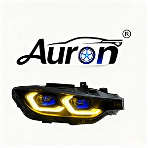 AURON Nuevo Conjunto de Faros Delanteros Amarillos y Blancos DRL Plug and Play para Serie 3 F30/F35 2013-2018 12V 6000K 6000 Lúmenes - Product Image 1