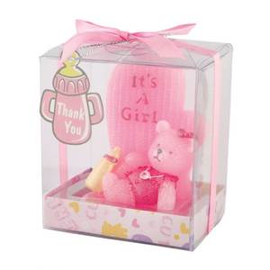 Candela Decorativa Teddy Pink H80, Graziosità Formato Pint per l'Arredamento della Tua Casa - Product Image 2