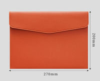 Porte-documents A4 en cuir PU avec logo personnalisé, fermeture à bouton-pression, classeur imperméable, organiseur pour le bureau, les affaires et l'école