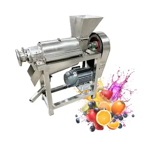 Pequeña escala 500 kg/h Industrial de alta velocidad Mango Dátiles Mandarinas Fruta Vegetal Máquina exprimidora de prensa en frío