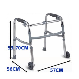 Déambulateur Guoyao en alliage d'aluminium pliable avec roues pour personnes âgées et handicapées - Product Image 4