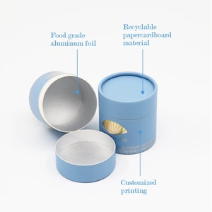 Envases de Tubo de Papel Impresos Personalizados de Grado Alimenticio para Café, Té, Matcha en Polvo, Caja Cilíndrica Kraft Biodegradable, Frascos Premium - Product Image 4