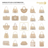 Sacs à main de créateur de marque, mini sac à poignée supérieure en forme de coquille, tissé au crochet, fermeture magnétique, sac de vacances vintage, vente en gros