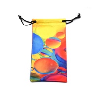 Bestclean Sac d'emballage personnalisé pour lunettes à impression numérique 2 côtés Sac en verre pour les yeux Pochette en microfibre à cordon avec logo
