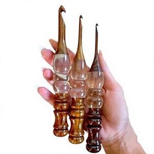 Handmade Wooden & Resin <b>Crochet</b> <b>Hook</b> <b>Set</b> for Crocheting and Hand Knitting - Product Image 5