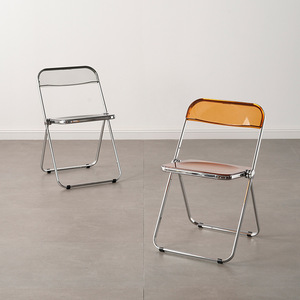 Chaise pliante <span class=keywords><strong>Tomsawyer</strong></span> Roman, qualité banquet, robuste, empilable, en plastique transparent, dossier moderne et simple - Product Image 4