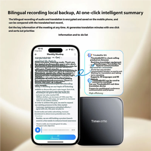 Écouteurs de traduction d'interprétation IA bidirectionnels simultanés, casque de traduction intelligent, appareil de traduction pour les voyages et les réunions, écouteurs de traduction - Product Image 4
