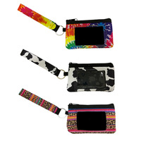 Pochette à fermeture éclair en néoprène PVC vierge pour sublimation, porte-cartes de crédit mini personnalisé avec logo