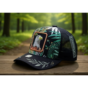 Cappello Trucker Barnare con Ricamo Animale, in Tessuto a Rete, Regolabile, Unisex, Casual, Primavera-Estate, a 6 Pannelli - Product Image 2