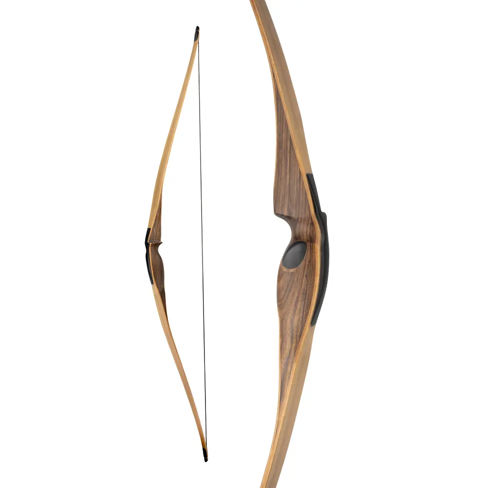 Handcrafted hunting traditional bow 60" archery natural wood riser reinforced tip hybrid bow set