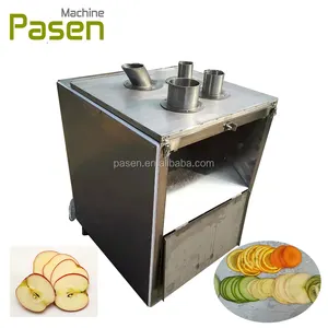 Máquina rebanadora de plátano y pera de manzana multifuncional, máquina rebanadora de tomate y berenjena con orificio de alimentación de diferentes tamaños