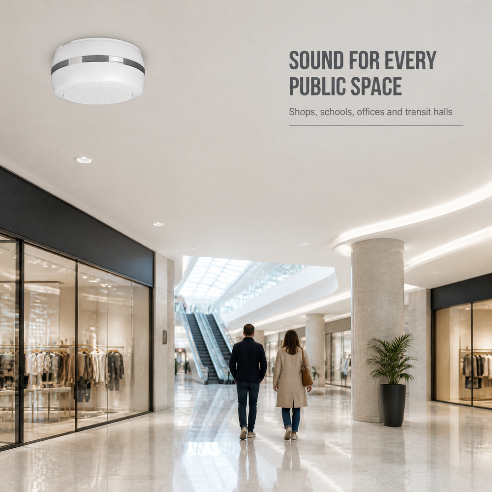 Professional Ceiling Loudspeakers 100V 6 Inch Background Music Speaker for Offices, Retail Stores, Restaurant, and Hotels. · image 6