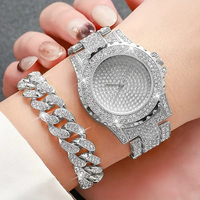 Modieuze Horloge Voor Vrouw Diamant Quartz Horloges Dames Armband Sieraden Set Geschenken Voor Vrouwen Bulk Kopen