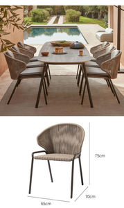 أطقم أثاث حدائق وشرفات بتصميم اسكندنافي مخصص للفلل، كراسي حدائق ومقاعد حدائق الفنادق وأرائك - Product Image 3