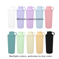 Gobelet de gymnastique en acier inoxydable de haute qualité bouteille d'eau isolée sous vide tasse Thermos avec poignée pour cadeaux d'affaires nouveau couvercle Design