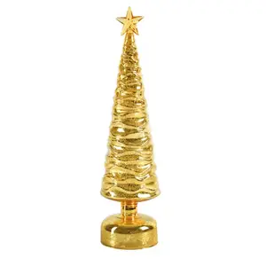 Árbol de cristal de decoración de mesa de Navidad iluminado personalizado nuevo diseño al por mayor