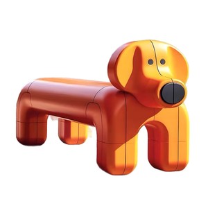 Banc de repos pour chien en fibre de verre FRP, chaises irrégulières pour centres commerciaux, chaises d'attente pour espaces publics intérieurs, personnalisables - Product Image 1