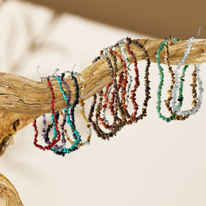 Collar de cuentas de piedras preciosas de <span class=keywords><strong>Chip</strong></span> 2025 con cadena, Pepita Natural, piedra Irregular caída, MM gargantilla de 5-10, joyería de cristal curativo - Product Image 1