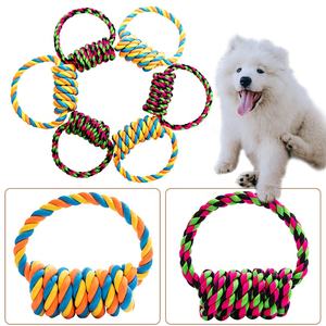 Palla di cotone rosa resistente intrecciata annodata Extra <span class=keywords><strong>Large</strong></span> Heavy Duty Pet peluche corda per cani giocattoli per masticatori aggressivi - Product Image 4