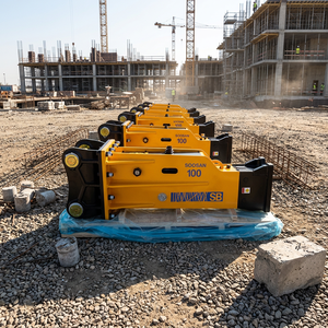 Nuevo Martillo Hidráulico Silencioso Tipo Caja SB100 para Excavadoras de 25-30 Toneladas, Uso en Construcción, 135mm, Venta al Por Mayor - Product Image 1