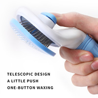 Nouveau Design Facile À Utiliser Brosse À Chien chien épilateur Pour Perte Chien Brosse À Cheveux Peigne de Toilettage Pour Animaux De Compagnie Avec Auto-Nettoyage bouton