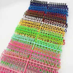Letras de plástico de 3/4 pulgadas para tablero de fieltro, disponible en varios colores, con 170 letras