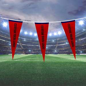 Drapeaux triangulaires personnalisés en feutre pour échanges de football, fanions personnalisés - Product Image 1
