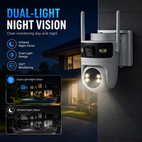 Caméra intelligente Wistino Tuya à double objectif, caméra de sécurité Wifi, vision nocturne, détection de mouvement AI bidirectionnelle, plateforme de caméra rotative à 360 degrés